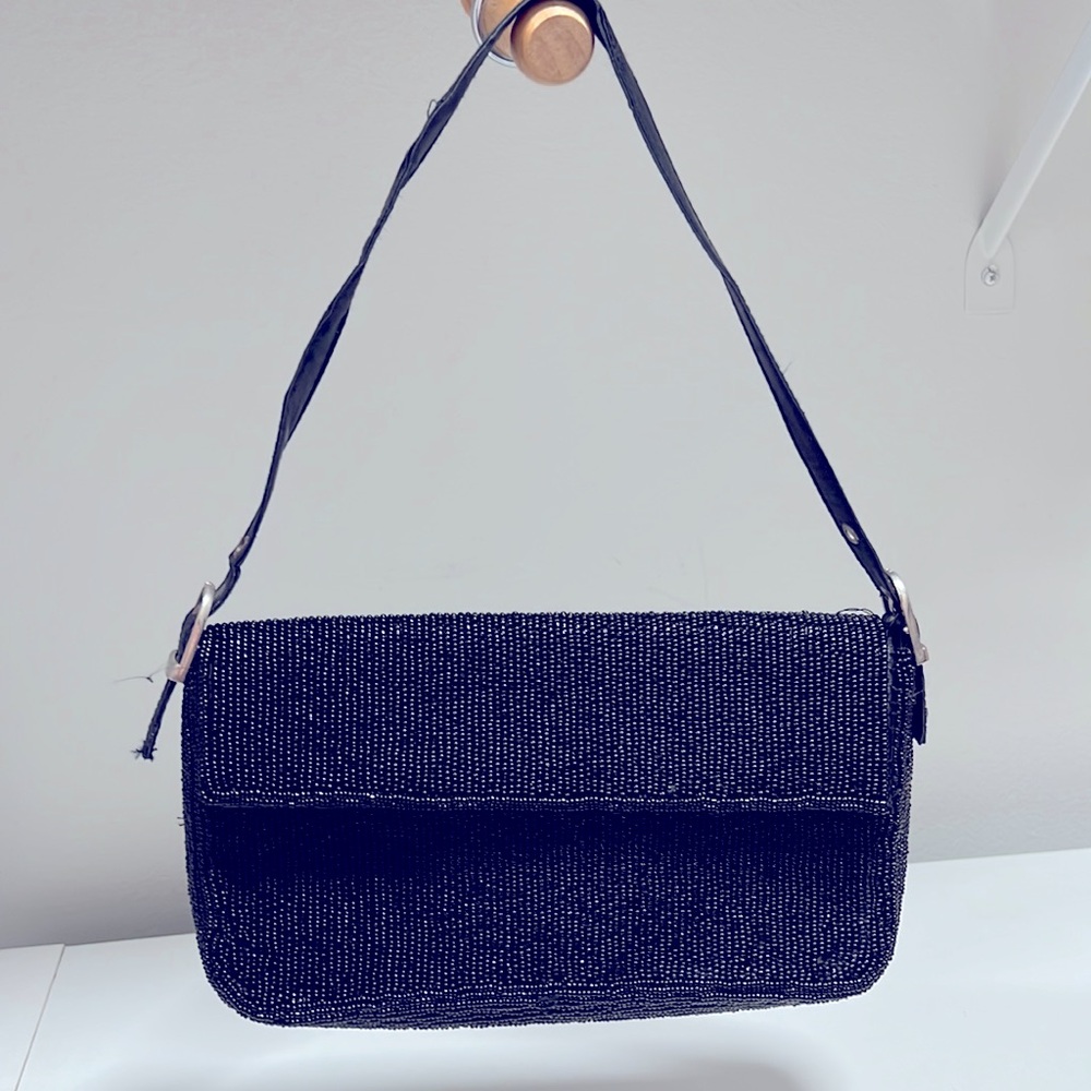 Black beaded purse by Swee Lo